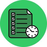 Checklist Filled Circle Icon vector