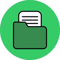 File Filled Circle Icon vector