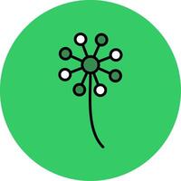 Dandelion Filled Circle Icon vector