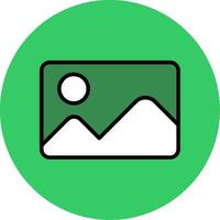 Image Filled Circle Icon vector