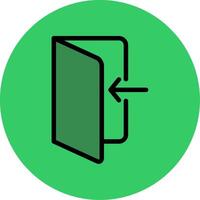Logout Filled Circle Icon vector