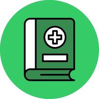 Medical Book Filled Circle Icon vector