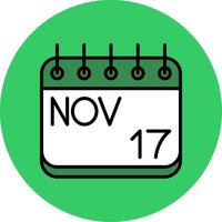 November Filled Circle Icon vector