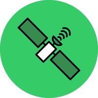 Satelite Filled Circle Icon vector