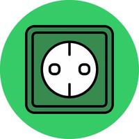 socket Filled Circle Icon vector