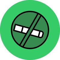 Smoking Free Filled Circle Icon vector
