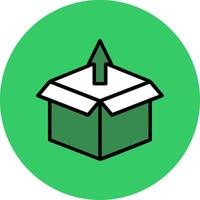 Delivery Box Filled Circle Icon vector
