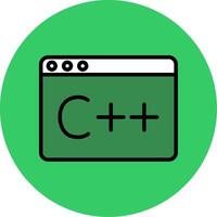 Development Filled Circle Icon vector
