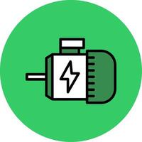 Engine Filled Circle Icon vector