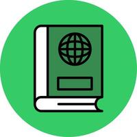 Global Filled Circle Icon vector