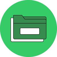 Folder Filled Circle Icon vector