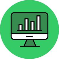 Presentation Filled Circle Icon vector