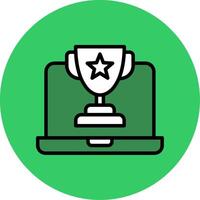 Trophy Filled Circle Icon vector