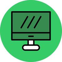 Computer screen Filled Circle Icon vector