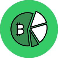 Data Analytics Filled Circle Icon vector