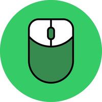 Mouse Filled Circle Icon vector