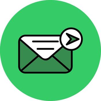 Message Filled Circle Icon vector