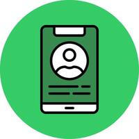 Smartphone Filled Circle Icon vector