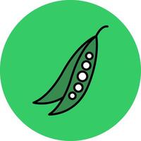 Pea Filled Circle Icon vector