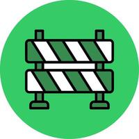 Barrier Filled Circle Icon vector