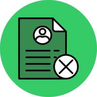 Denied Filled Circle Icon vector
