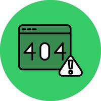 Error404 Filled Circle Icon vector