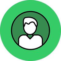 Profile Filled Circle Icon vector