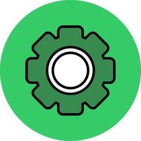 Setting Filled Circle Icon vector
