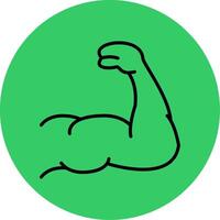 Strong Filled Circle Icon vector