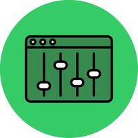 Web Browser Filled Circle Icon vector