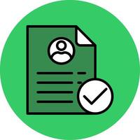 Accepted Filled Circle Icon vector