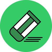 Eraser Filled Circle Icon vector