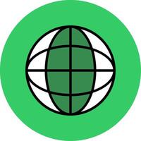 Globe Filled Circle Icon vector