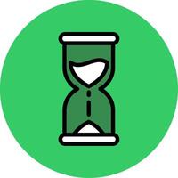 Hourglass Filled Circle Icon vector