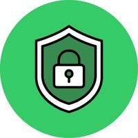 Security Filled Circle Icon vector