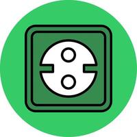 Socket Filled Circle Icon vector
