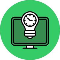 Innovation Filled Circle Icon vector