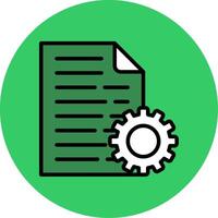 Job Description Filled Circle Icon vector
