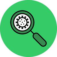 Magnifier Filled Circle Icon vector