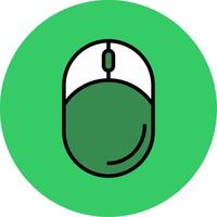 Mouse Filled Circle Icon vector