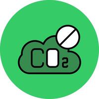 No CO2 Filled Circle Icon vector