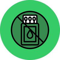 No Fire Filled Circle Icon vector