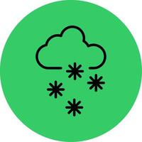 Snowfall Filled Circle Icon vector