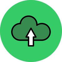 Upload Filled Circle Icon vector
