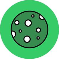 Moon Filled Circle Icon vector