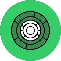 Pie Chart Filled Circle Icon vector