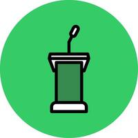 Podium Filled Circle Icon vector