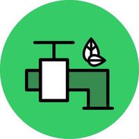 Save Water Filled Circle Icon vector