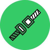 Seat Belt Filled Circle Icon vector