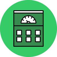 Ammeter Filled Circle Icon vector